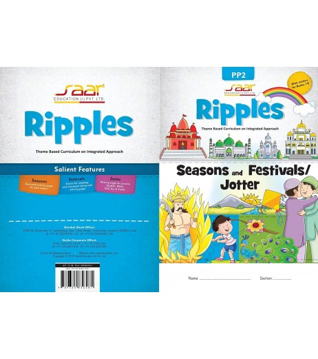 Ripples Book (PP2) Part 2 to Part 8 + Wipe – Clean Fun Mat book for Jr.Kg